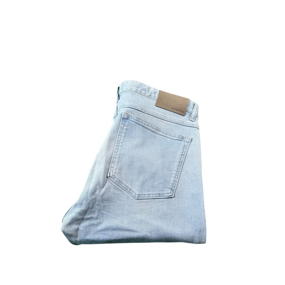 Suit Supply Lightwash Candiani Denim Button Fly Men's Jeans Size 34x32